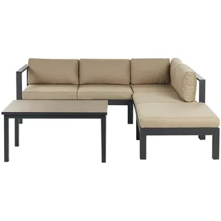 Beliani Messina Set 5-tlg. Schwarz/Beige