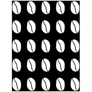 Samunshi® Wandtattoo Kaffeebohnen Wandtattoo Kaffee Küche 15 x 20cm weiß