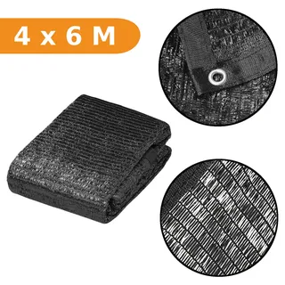PRO PLUS Schattiernetz 6 x 4 m Schattentuch mit Sonnenschutz Ösen HDPE 60gsm Sonnentuch