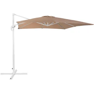 AMPELSCHIRM sandbeige/weiß 250/250/235 cm Monza