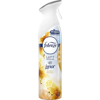 Febreze Lufterfrischer Raumduft Spray Goldene Orchidee 300 ml, Raumspray entfernt Gerüche und hinterlässt Frischeduft