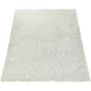Paco Home Hochflor Teppich Wohnzimmer Schlafzimmer Shaggy Einfarbig Flauschig Modern, Grösse:60x100 cm