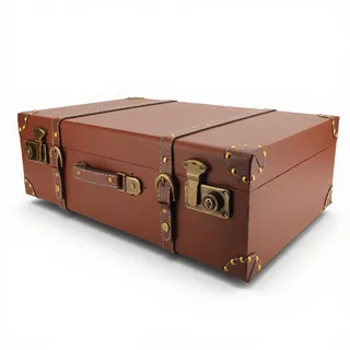Tonysa Retro-Koffer für Mann und Frau, Leder-Reise-Vintage-Aufbewahrungsbox, Einzigartige Legierungsschlösser, Robuster, Zarter, Dekorativer Koffer, für Heimreisen