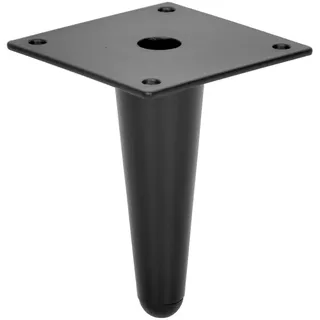 woplus 4 Stück Gerade Möbelfüße Schwarz 10cm Konisch Möbelbeine Ersatz Möbelfüße Metall Schrankfüße Sofa Füße für Sofa, TV-Schrank, Bett, (Höhe 10 cm)