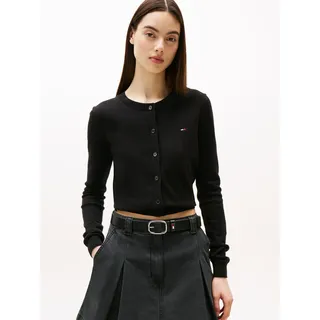 Tommy Hilfiger TJW ESSENTIAL CREW NECK CARDIGAN Schwarz L