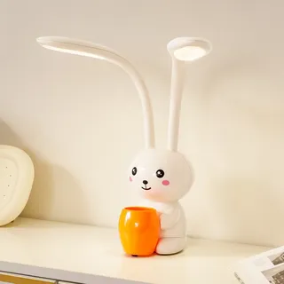 LINDBY LED Tischlampe Haas dimmbar für Kinder, Junges Wohnen in Creme (2 flammig) - 34 - 38.9