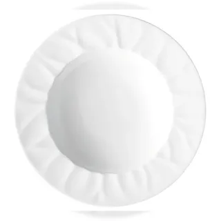 Seltmann Weiden Seltmann Venice Hotel 23cm Suppenteller mit Klappe aus weißem Feinsteinzeug ohne Deko