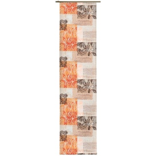 Schiebegardine JOLANDA, Wirth, Klettband (1 St), blickdicht, inkl. Beschwerungsstange orange 60 cm x 245 cm