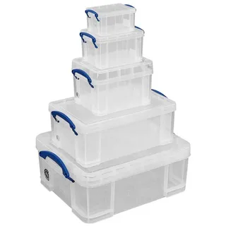 Really Useful Box Aufbewahrungsbox 39 x 20 x 48 cm 5-tlg. transparent