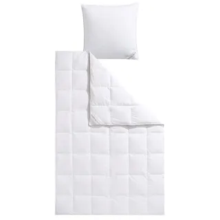 Haeussling Daunenbettdecke + Kopfkissen »Swiss Royal«, (Spar-Set), Bettdecken-Set mit Kopfkissen, 135x200 oder 155x220 cm, Sommer, Winter weiß