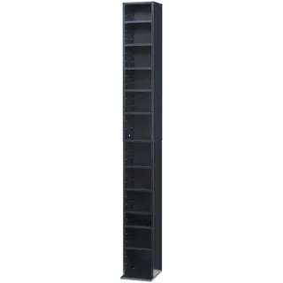 [en.casa] Tynset Standregal 175 x 20 x 20 cm Schwarz