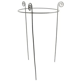 Hirsch Terracotta Rankgitter Staudenhalter BODO rund Ø 50 cm Höhe 95 cm, massiv - stabil - schön beige