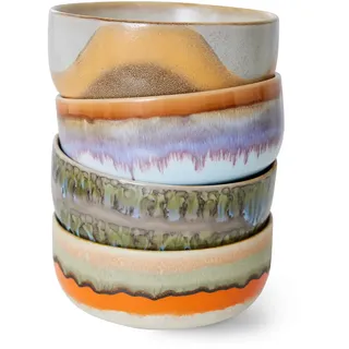 HKliving - 70's Dessertschale, Ø 12,5 cm, reef (4er-Set)