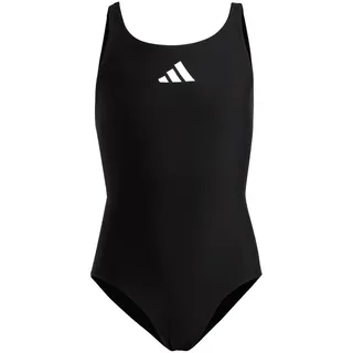 adidas Solid Small Logo Badeanzug Black / White 140