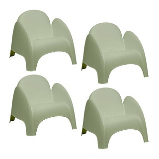 4 PAPERFLOW Sessel DUMBO grün Kunststoff