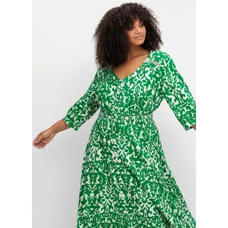sheego by Joe Browns Druckkleid »Druckkleid« sheego by Joe Browns grün-offwhite