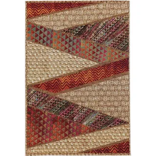 benuta nest In- & Outdoor-Teppich Kenya Beige/Rot 120x180 cm - Teppich, für Balkon, Terrasse & Garten