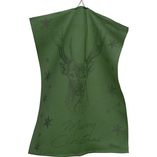 sander Christmas Deer Geschirrtuch 50 x 70 cm green