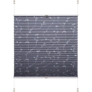 Liedeco Klemmfix-Plissee Ranke 80 x 130 cm Polyester Grau