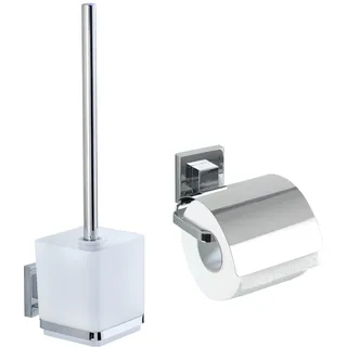 Wenko Vacuum-Loc® WC-Set Mod. Quadro 2-teilig Edelstahl,