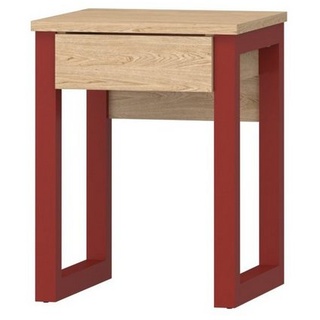 Siblo Nachttisch »Moderner Nachttisch Lucia P mit Schublade - bunter Nachttisch - Kiefernholz - Möbelplatte - Schlafzimmer - Jugendzimmer« rot