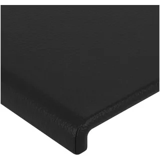 vidaXL LED Kopfteil Schwarz 180x5x78/88 cm Kunstleder