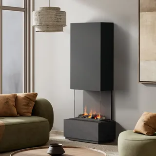 muenkel design Prato [Elektrokamin Opti-myst]: Nero (Schiefer schwarz) - Schwarz