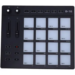 Midi Controller Pad, USB Midi Pad Beat Maker Drum Machine mit 16 Beat Pads, RGB -Beleuchtung, Anpassbare Schlüssel, Support Sound Workstation Software