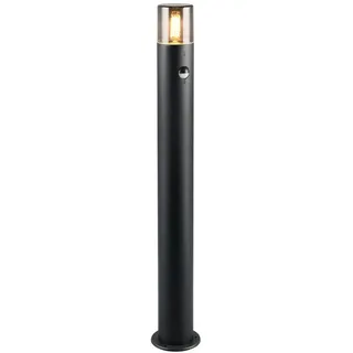 TRIO Leuchten LED Pollerleuchte, Bewegungsmelder, LED wechselbar, Warmweiß, Wegbeleuchtung, Ideen Garten-Beleuchtung, Terrassenleuchte, Höhe 80cm schwarz