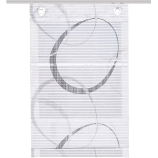 Home Fashion Magnetrollo Querstreifen Digitaldruck Vitus, GRAU, 130 X 80 cm, 89100-307 GRAU 130x80 cm