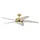132 cm Deckenventilator messing/weiß mit Licht inkl. Fernbedienung