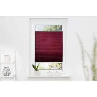 K-HOME Klemmfix-Plissee Pisa 95 x 210 cm Bordeaux