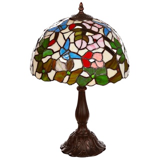 Birendy 12 Zoll Tischlampe Tiffany Libelle groß Motiv Lampe Dekorationslampe, Farbe:Tiff 179 bunt