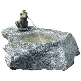 Rottenecker Granit-Gartenbrunnen Froschkönig Otto, 25 x 4..., Grau