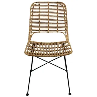 Lycce Rattanstuhl Rattanstuhl LILLY Korbstuhl Flechtstuhl modernes Design - hellbraun braun