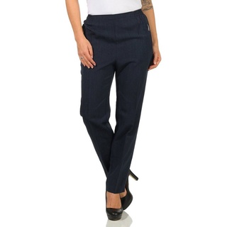 Aurela Damenmode Schlupfhose Stoffhose Damen Anzug- oder Business Hose Kurzgröße Größe 36 bis 54 blau 20 (38-40)