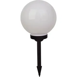Blulaxa Solar LED Spießleuchte GLOBE Kunststoff Ø 25 cm 6500K IP44 weiß