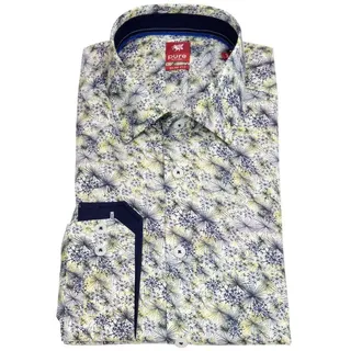 Pure Langarmhemd Slim Fit stark tailliert Kentkragen blau XXL