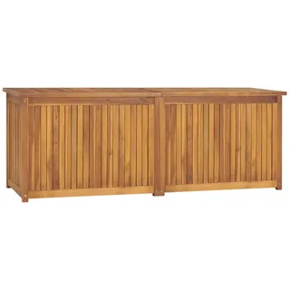 IKAYAA Gartenbox Wasserdicht XXL Holz Teak Auflagenbox Wetterfest Kissenbox Werkzeugkasten Gerätebox Gartentruhe Holz 150 x 50 x 55 cm