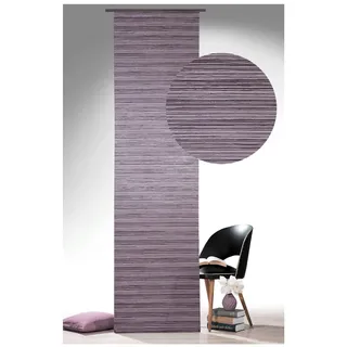 heimtexland ® Schiebevorhang Struktur Schiebegardine Fest Appretur inkl. Zubehör Flächenvorhang 60x245 cm Aubergine Lila Typ593