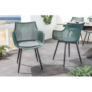 Riess-Ambiente Riess Ambiente Stuhl SIGNUM Gartenstuhl 55 x 54 x 83 cm salbei/schwarz mit Armlehne 1 St.