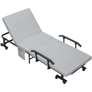 Homcom Klappbett 190 x 76 x 33 cm hellgrau