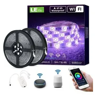 Lepro LED-Streifen 10M dimmbar RGB 300 LEDs IP65