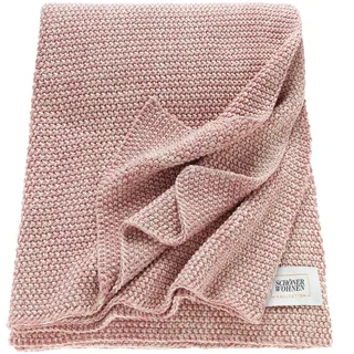 Schöner Wohnen Melange Kuscheldecke 130 x 170 cm Rosa/Creme