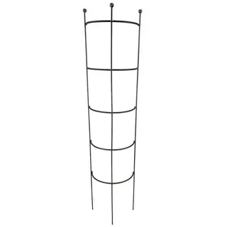 Hirsch Terracotta Rankgitter Staudenhalter halbrund H: 170 B: 42 cm Vollmetall Set, 2 Stück braun
