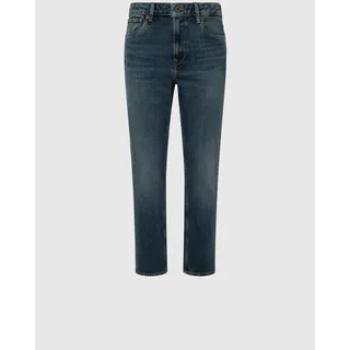 High-waist-Jeans PEPE JEANS "TAPERED HW" Gr. 29, Länge 28, mocca blue Damen Jeans Tapered
