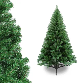 Ansobea Künstlicher Weihnachtsbaum Weihnachtsbaum künstlich Plastik unechter Tannenbaum Spitzen,Schnellaufbau Klapp,Feuerresistent,inkl.Metall Robuste Christbaum Ständer,weiß/grün (Grün, 120cm / 4FT)