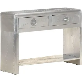 vidaXL Aviator Sideboard mit 2 Schubladen 1 Regal Konsolentisch Konsole Beistelltisch Flurtisch Schrank Kommode Anrichte 110x35x75cm Metall