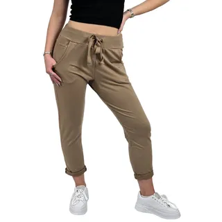 Wendy Trendy Jogger Pants Damen Jogger Hose Baggy in vielen verschiedenen Farben braun XXL