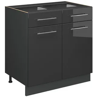 Vicco Schubladenschrank Fame-Line 80 x 80 x 82 cm Grau